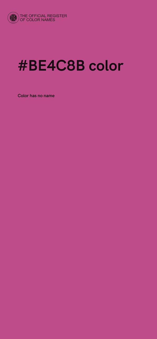 #BE4C8B color image