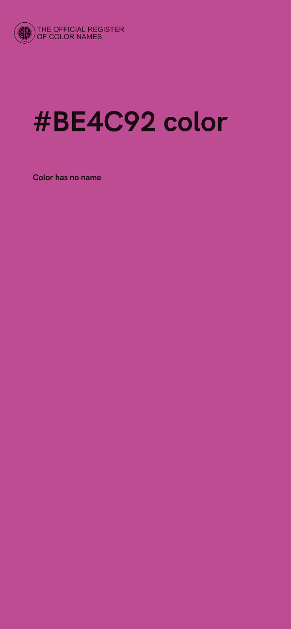 #BE4C92 color image