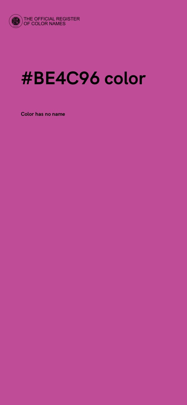 #BE4C96 color image