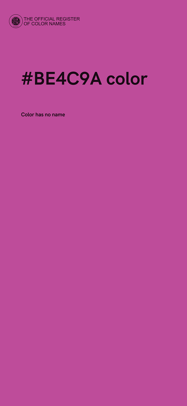 #BE4C9A color image