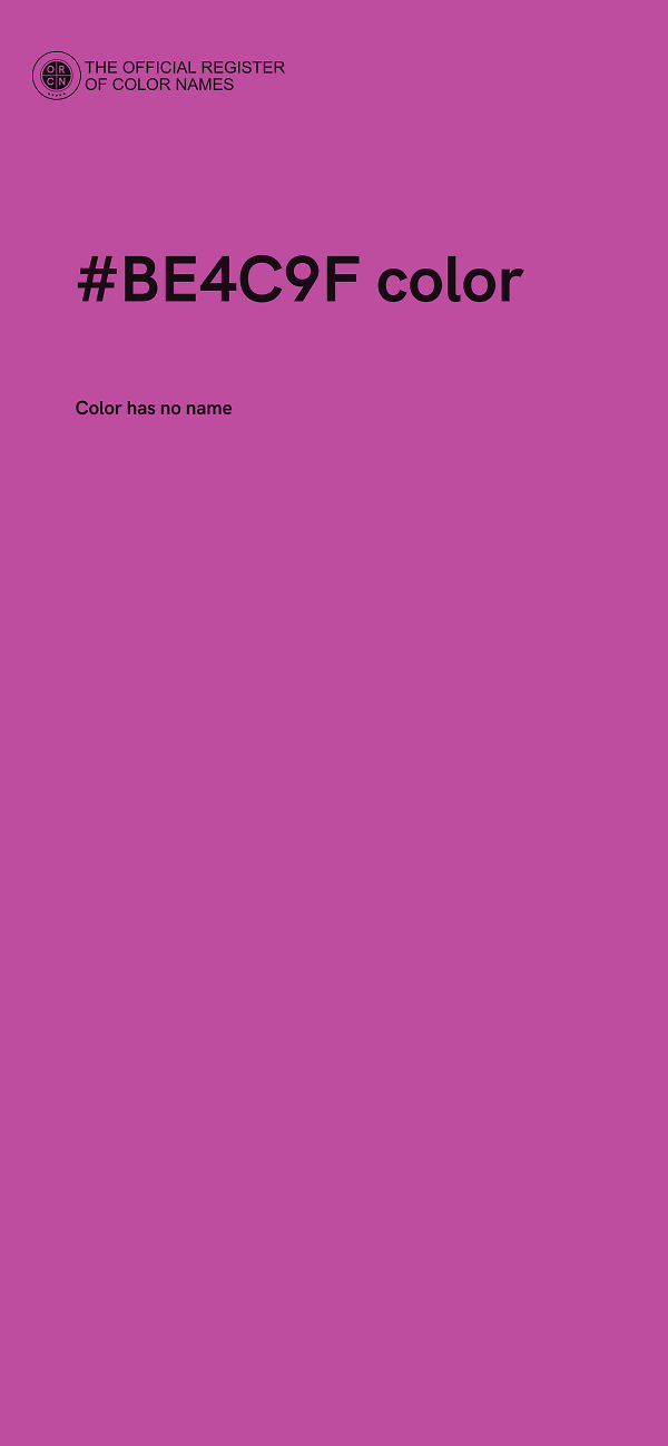 #BE4C9F color image