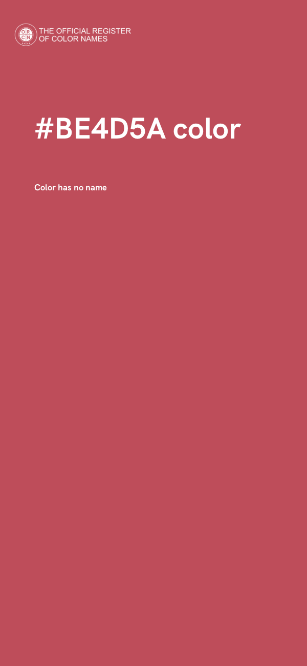 #BE4D5A color image