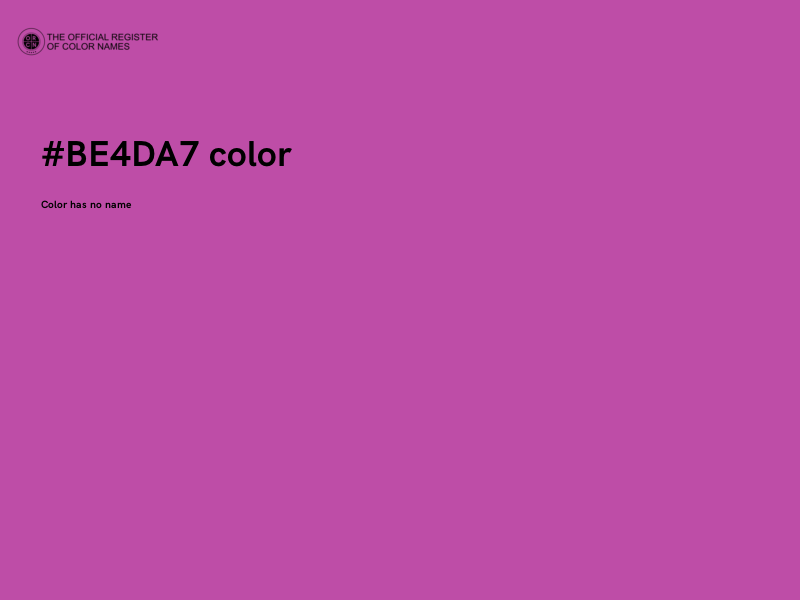 #BE4DA7 color image