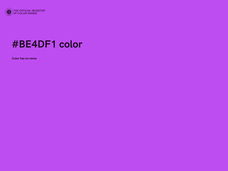 #BE4DF1 color image