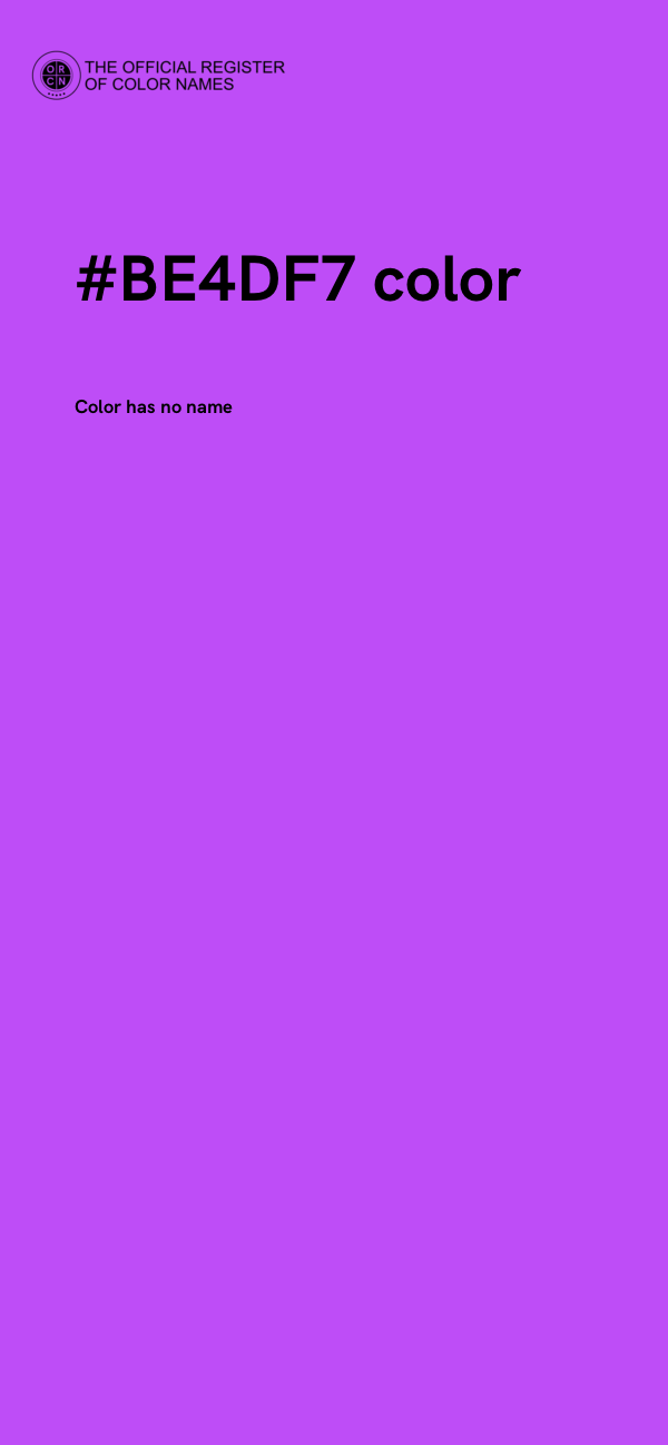 #BE4DF7 color image