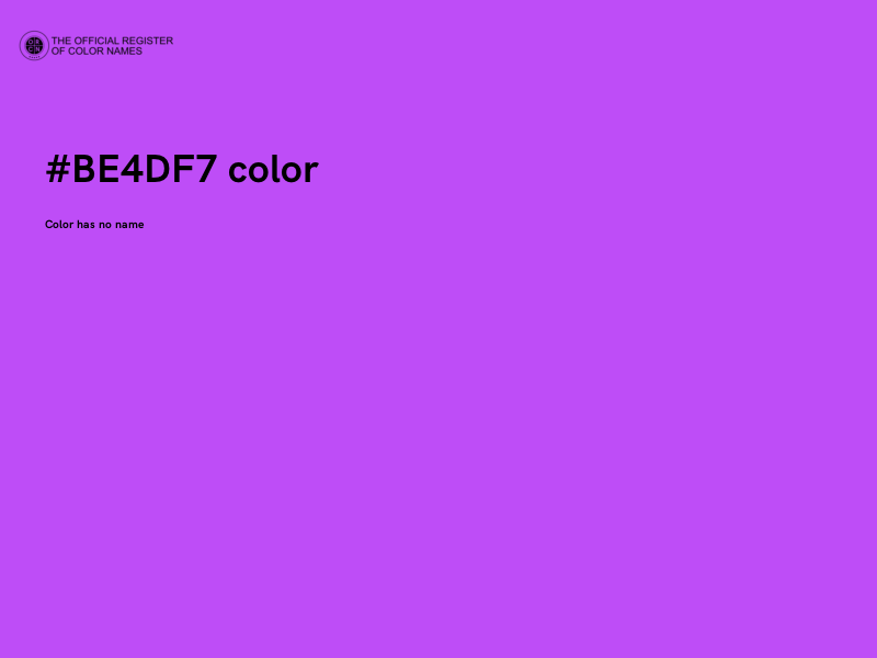 #BE4DF7 color image