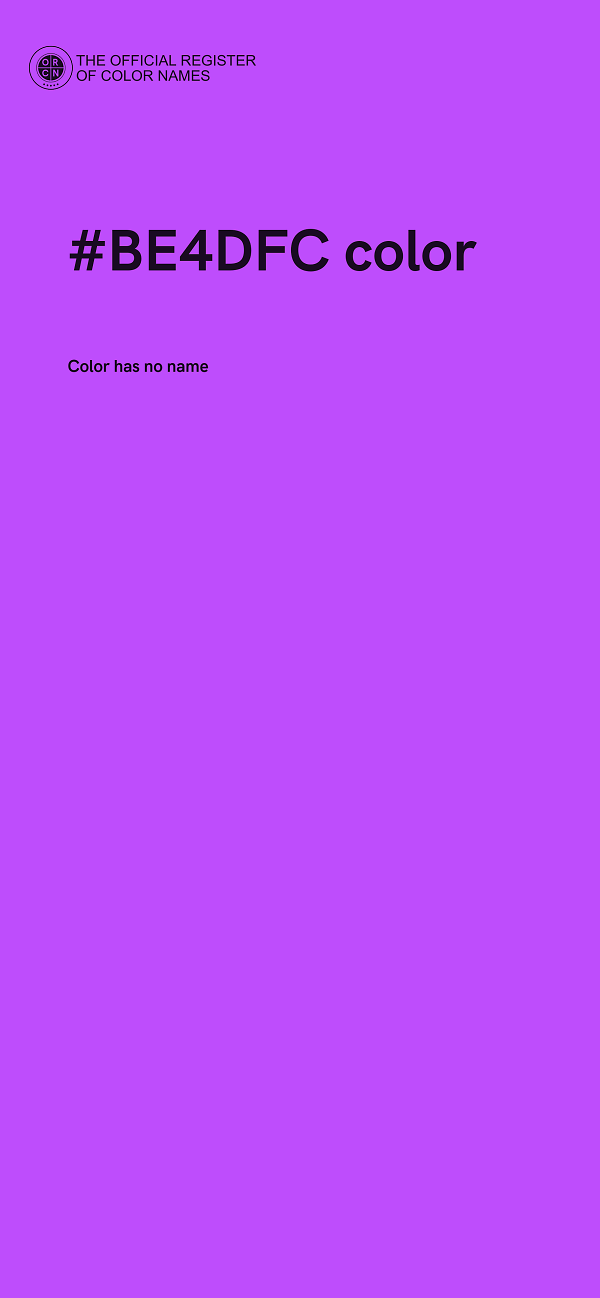 #BE4DFC color image
