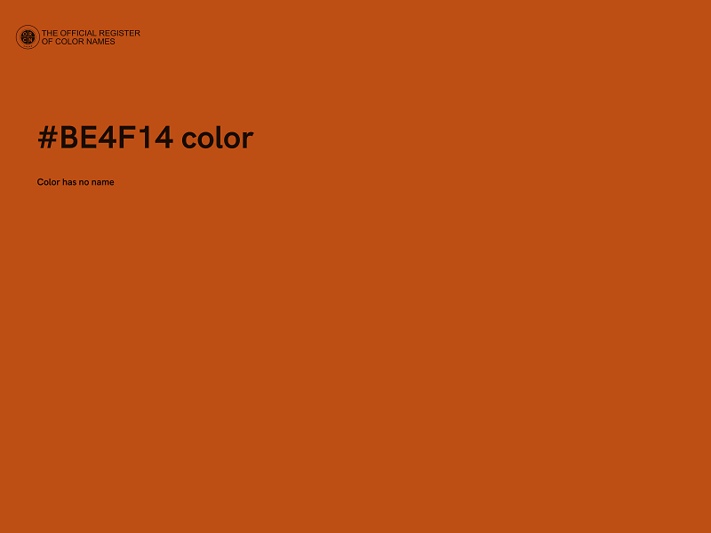 #BE4F14 color image