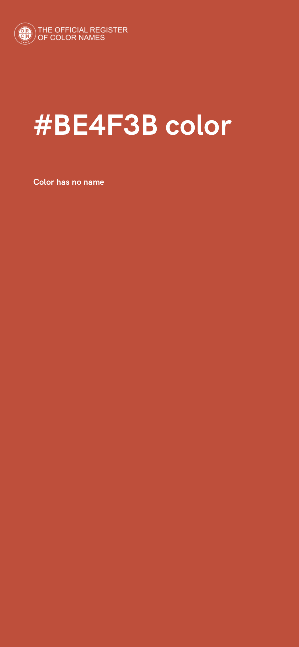 #BE4F3B color image