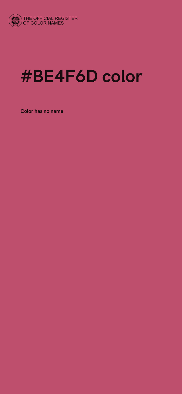 #BE4F6D color image