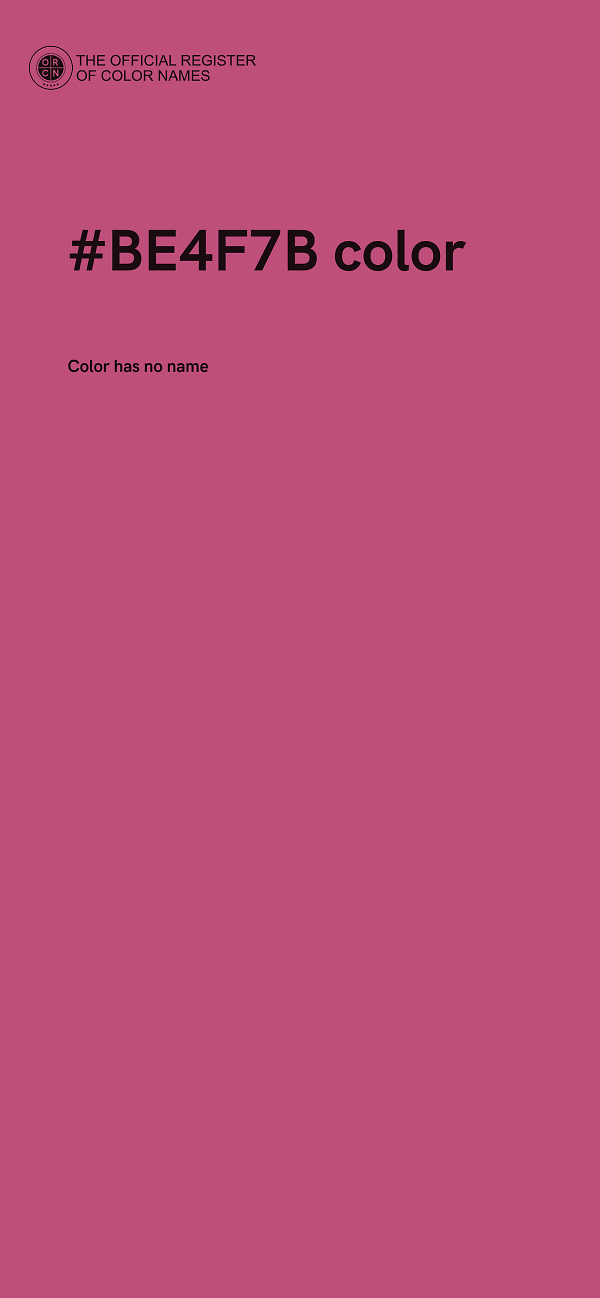 #BE4F7B color image