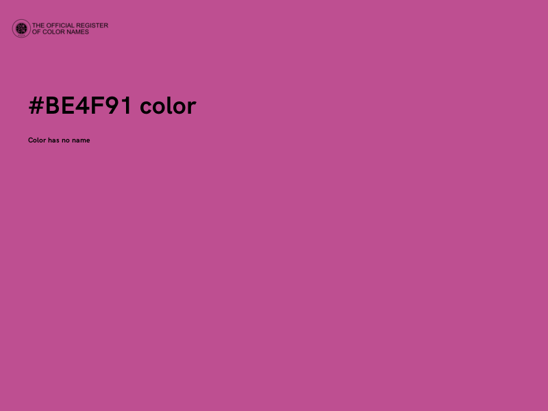#BE4F91 color image