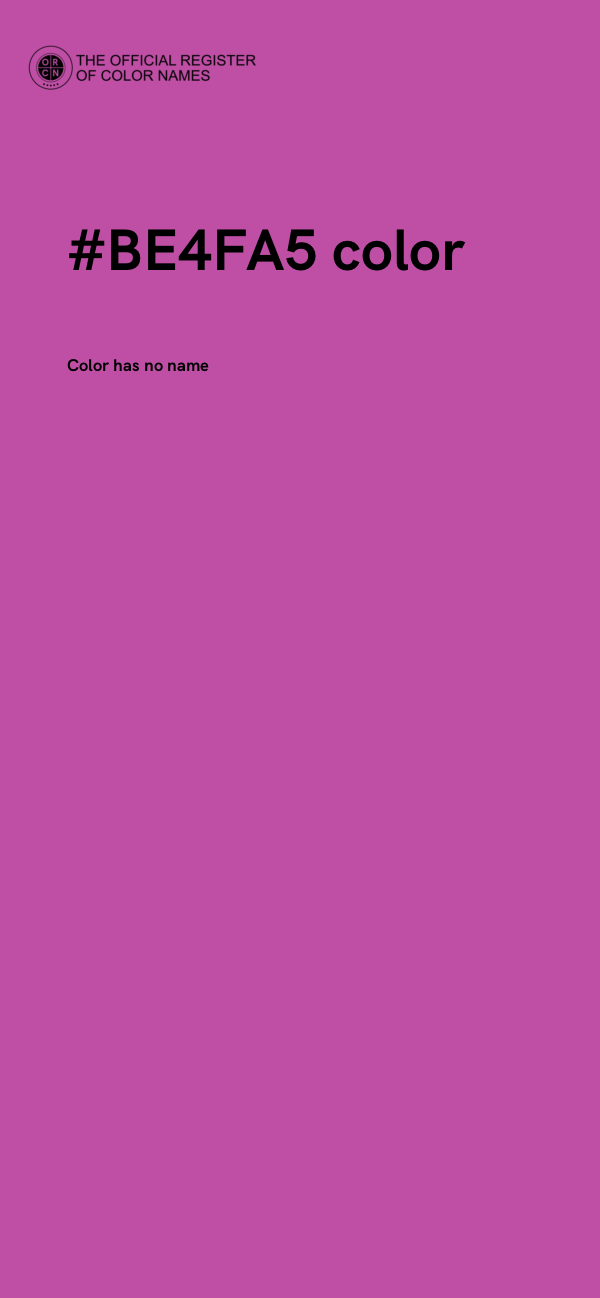 #BE4FA5 color image