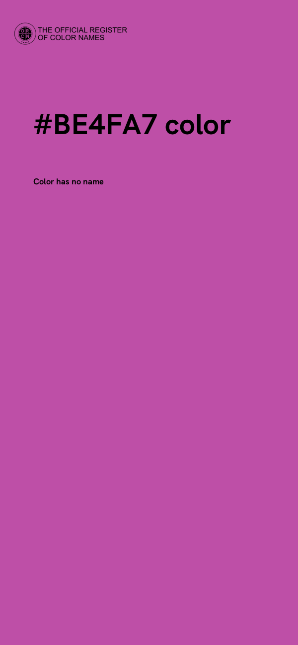 #BE4FA7 color image