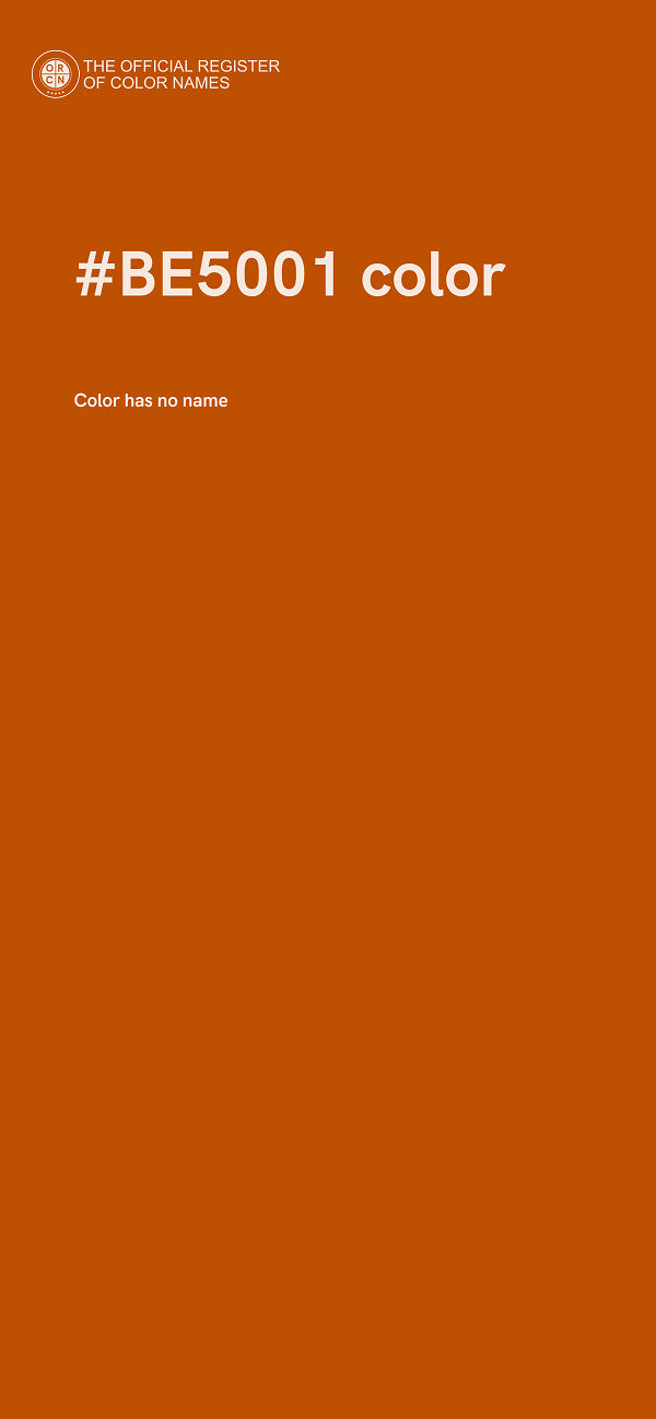 #BE5001 color image