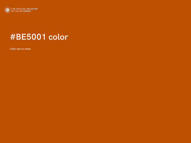 #BE5001 color image