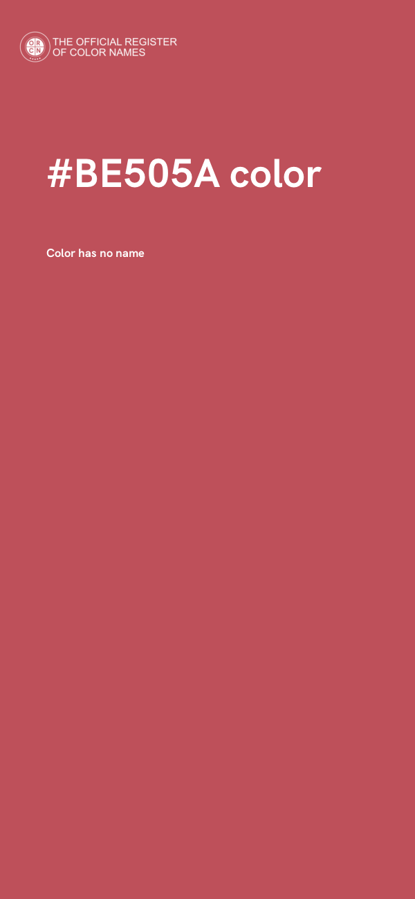 #BE505A color image
