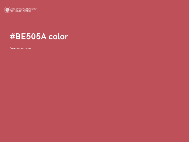 #BE505A color image