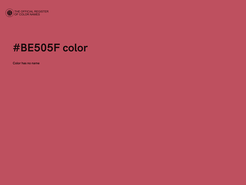 #BE505F color image