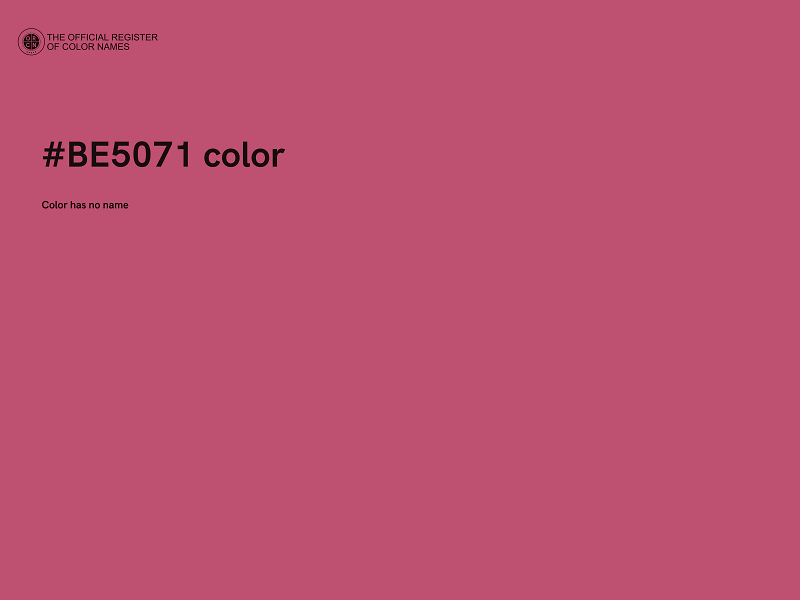 #BE5071 color image