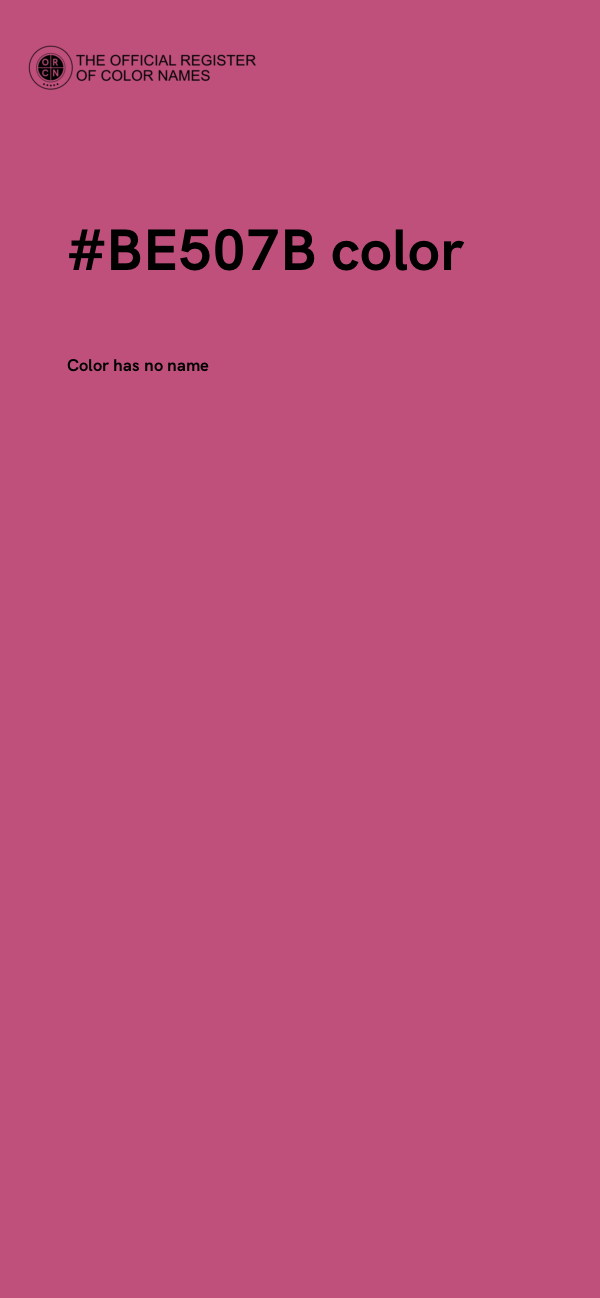 #BE507B color image
