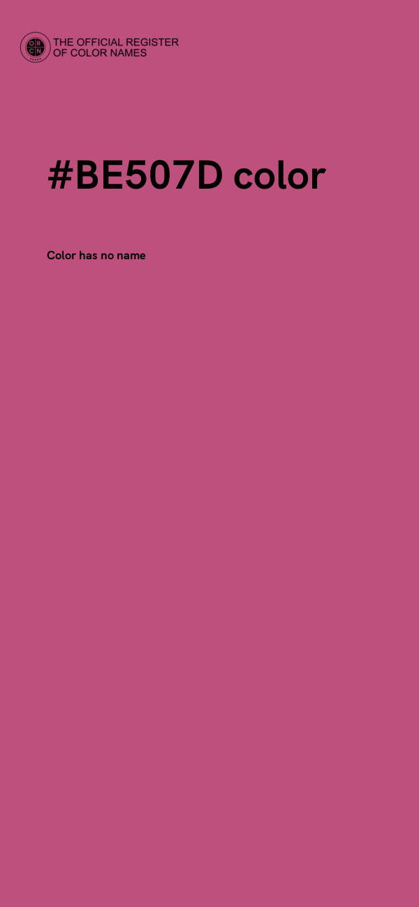 #BE507D color image