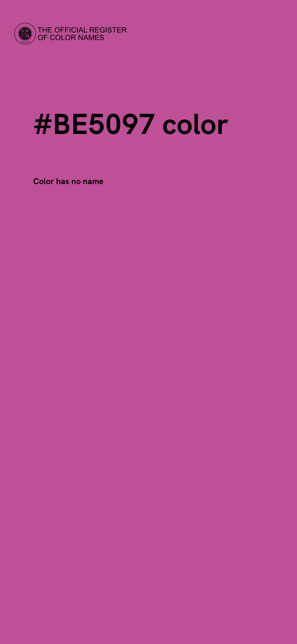 #BE5097 color image