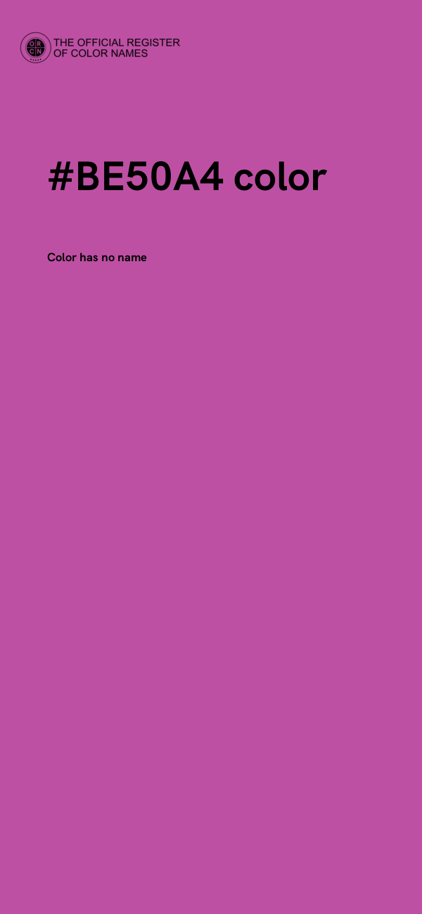 #BE50A4 color image