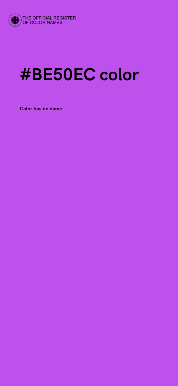 #BE50EC color image
