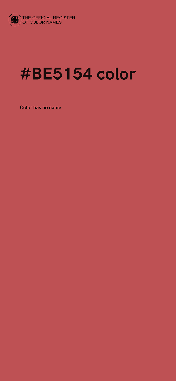 #BE5154 color image