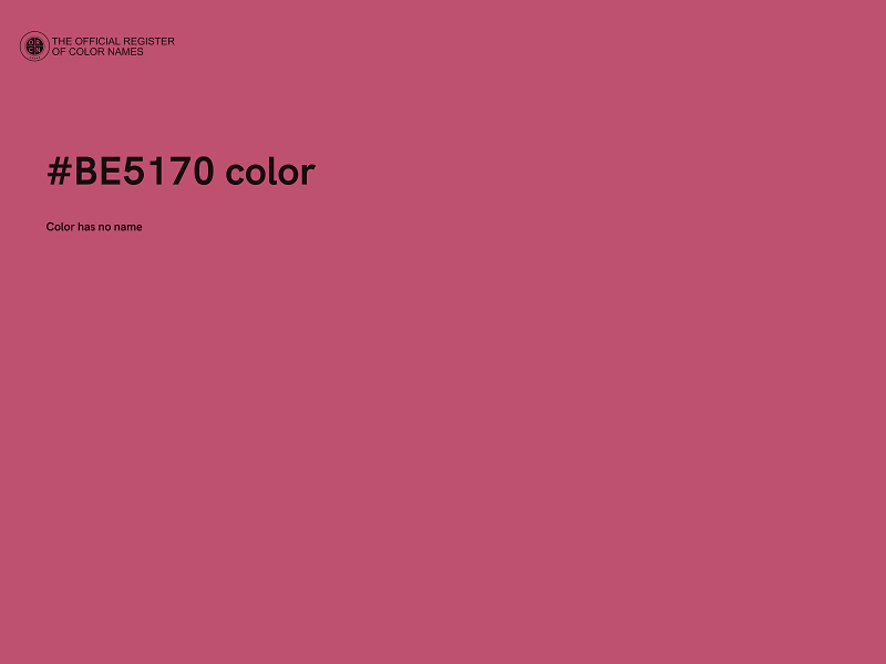 #BE5170 color image