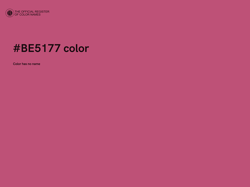 #BE5177 color image