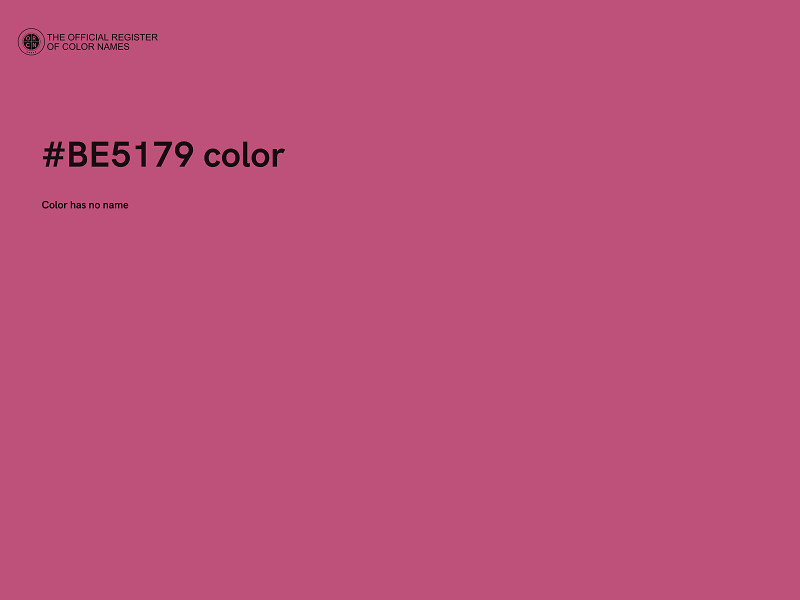 #BE5179 color image