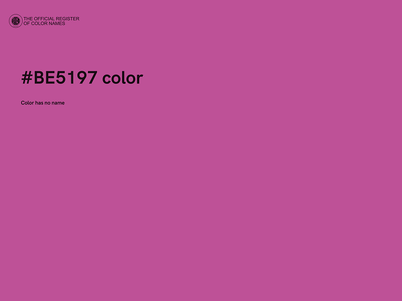 #BE5197 color image