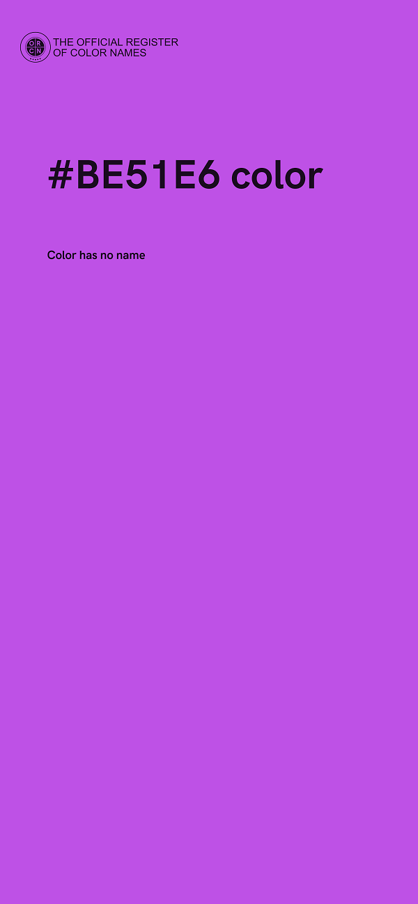 #BE51E6 color image