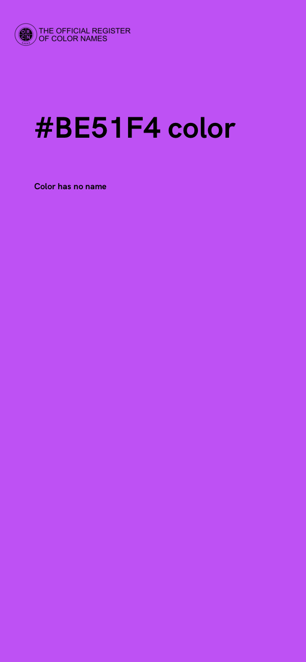 #BE51F4 color image