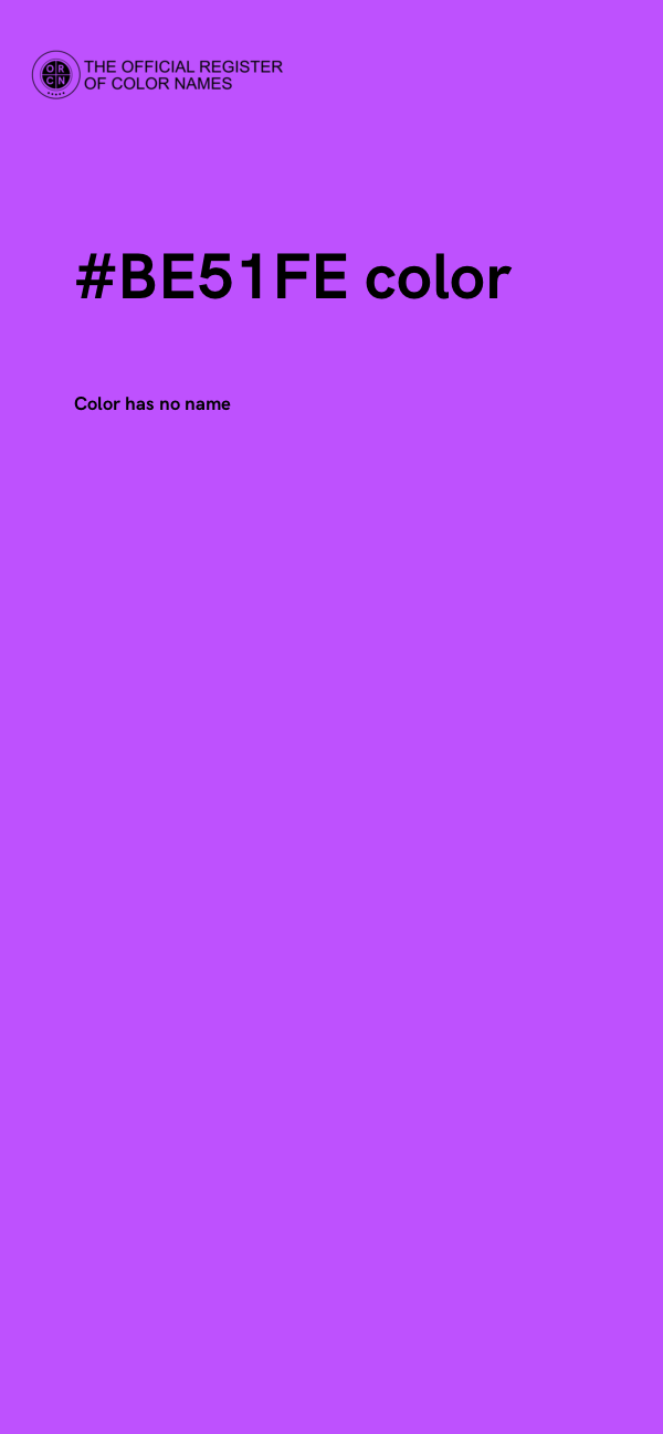 #BE51FE color image