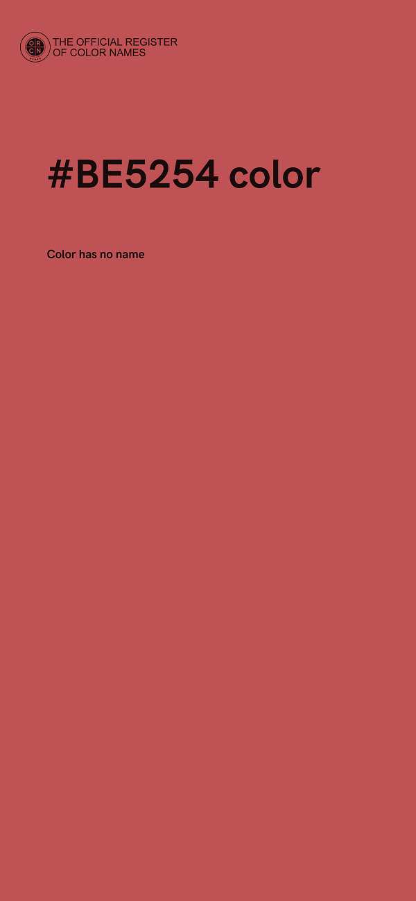 #BE5254 color image