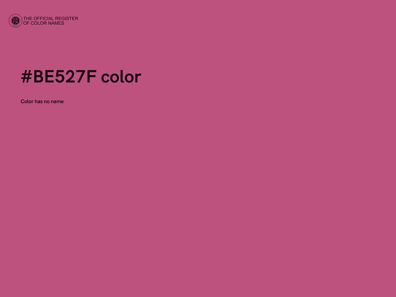 #BE527F color image