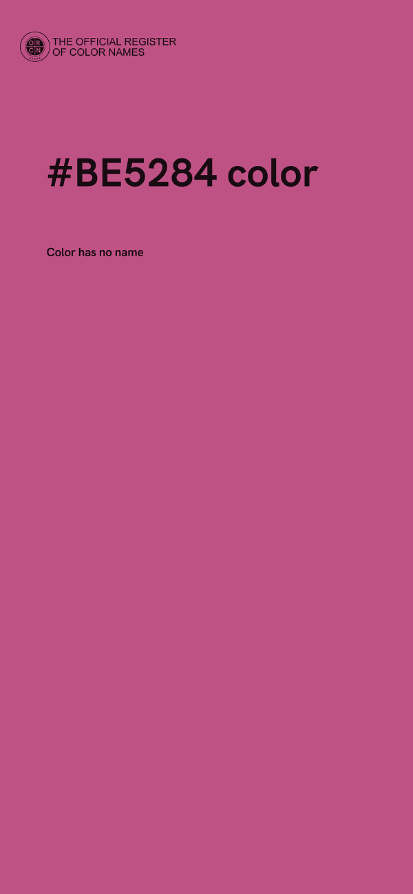 #BE5284 color image