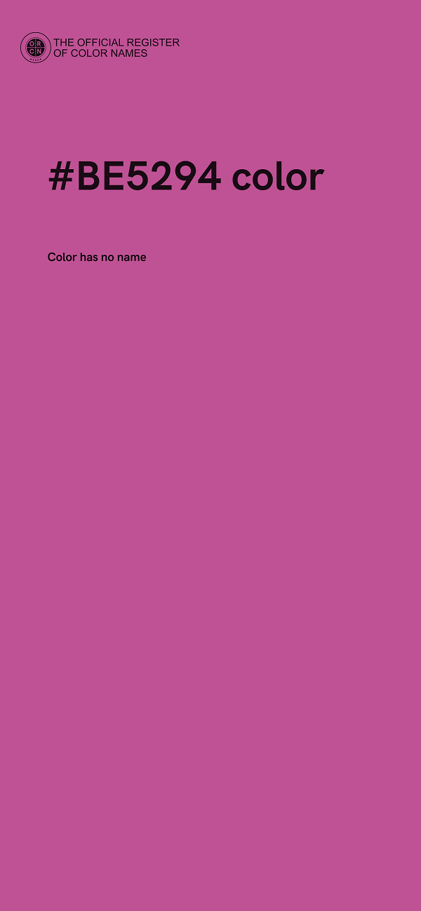 #BE5294 color image