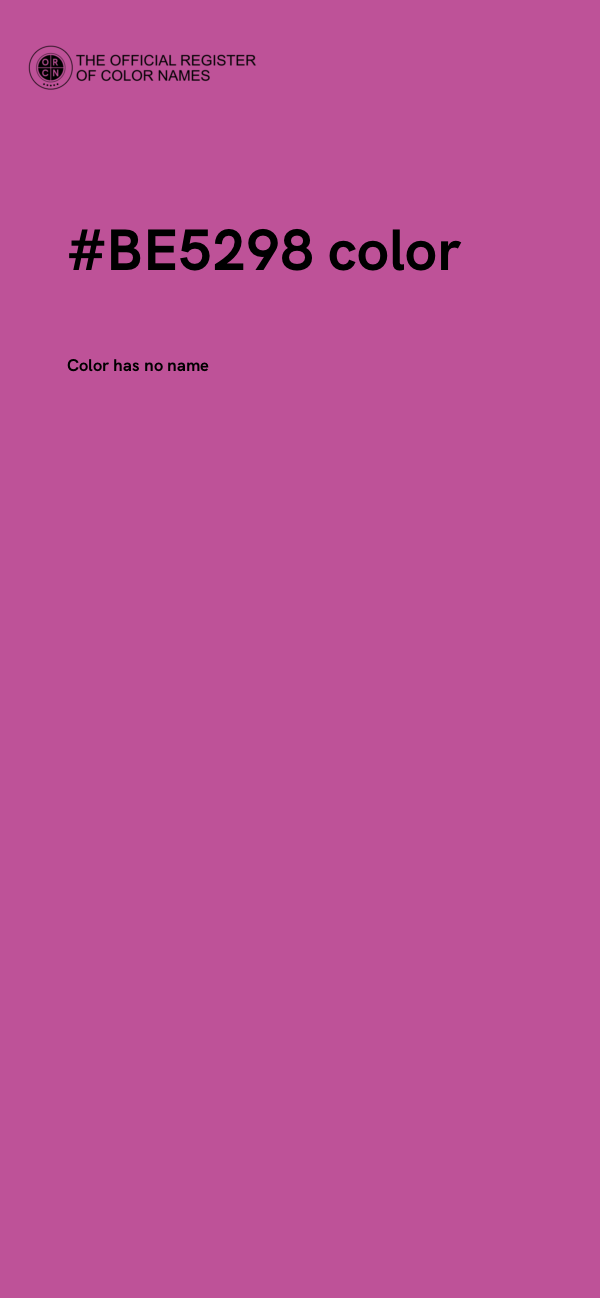 #BE5298 color image