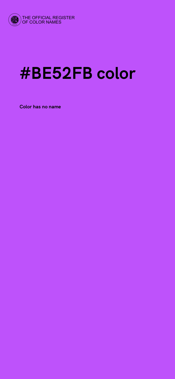 #BE52FB color image