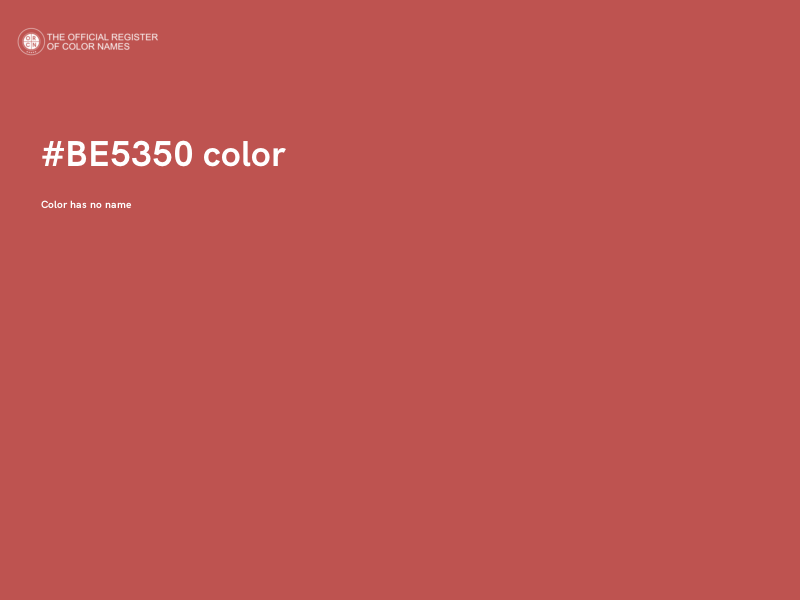 #BE5350 color image