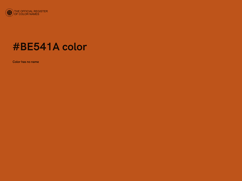 #BE541A color image