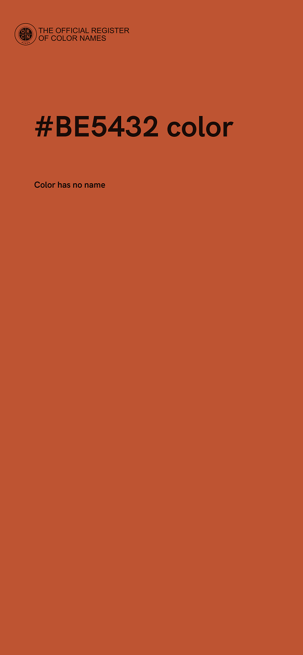 #BE5432 color image