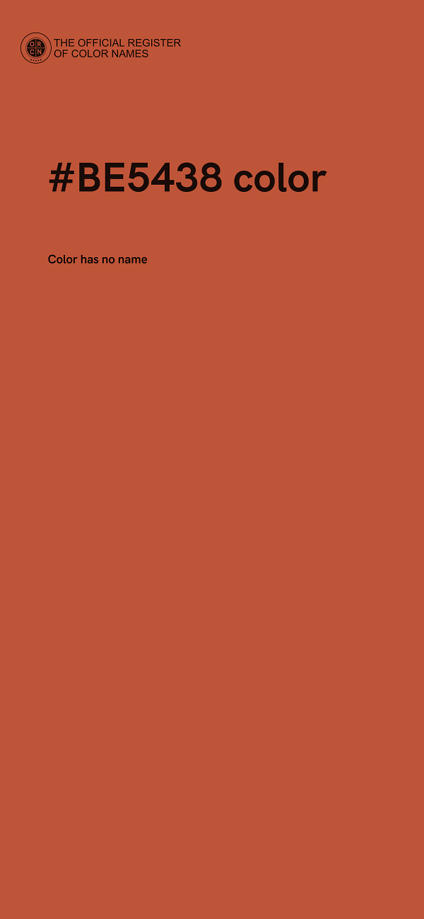 #BE5438 color image