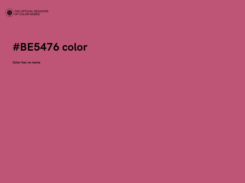 #BE5476 color image