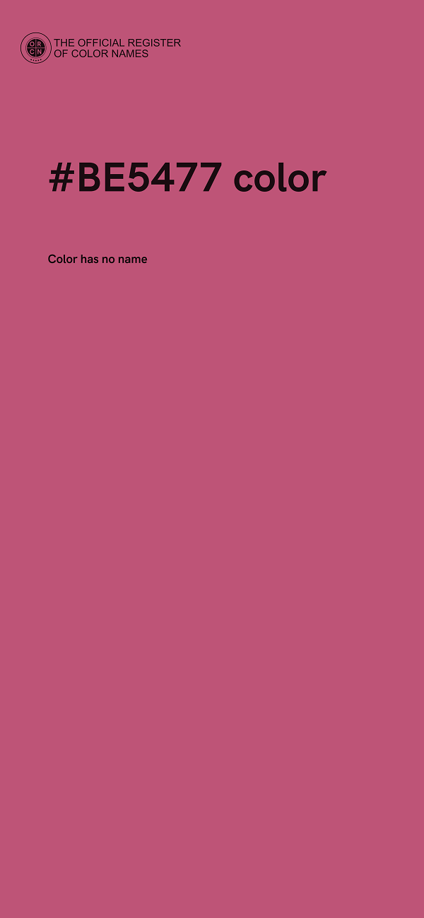 #BE5477 color image
