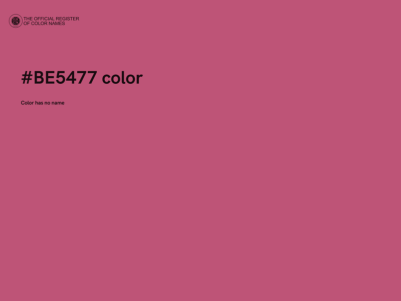 #BE5477 color image